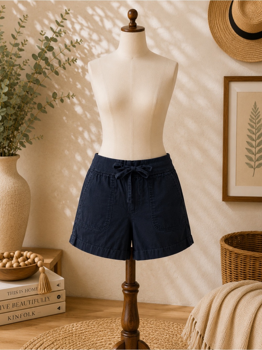 LOFT Black Cuffed Shorts Size 8 EUC Casual Minimalist Everyday Summer